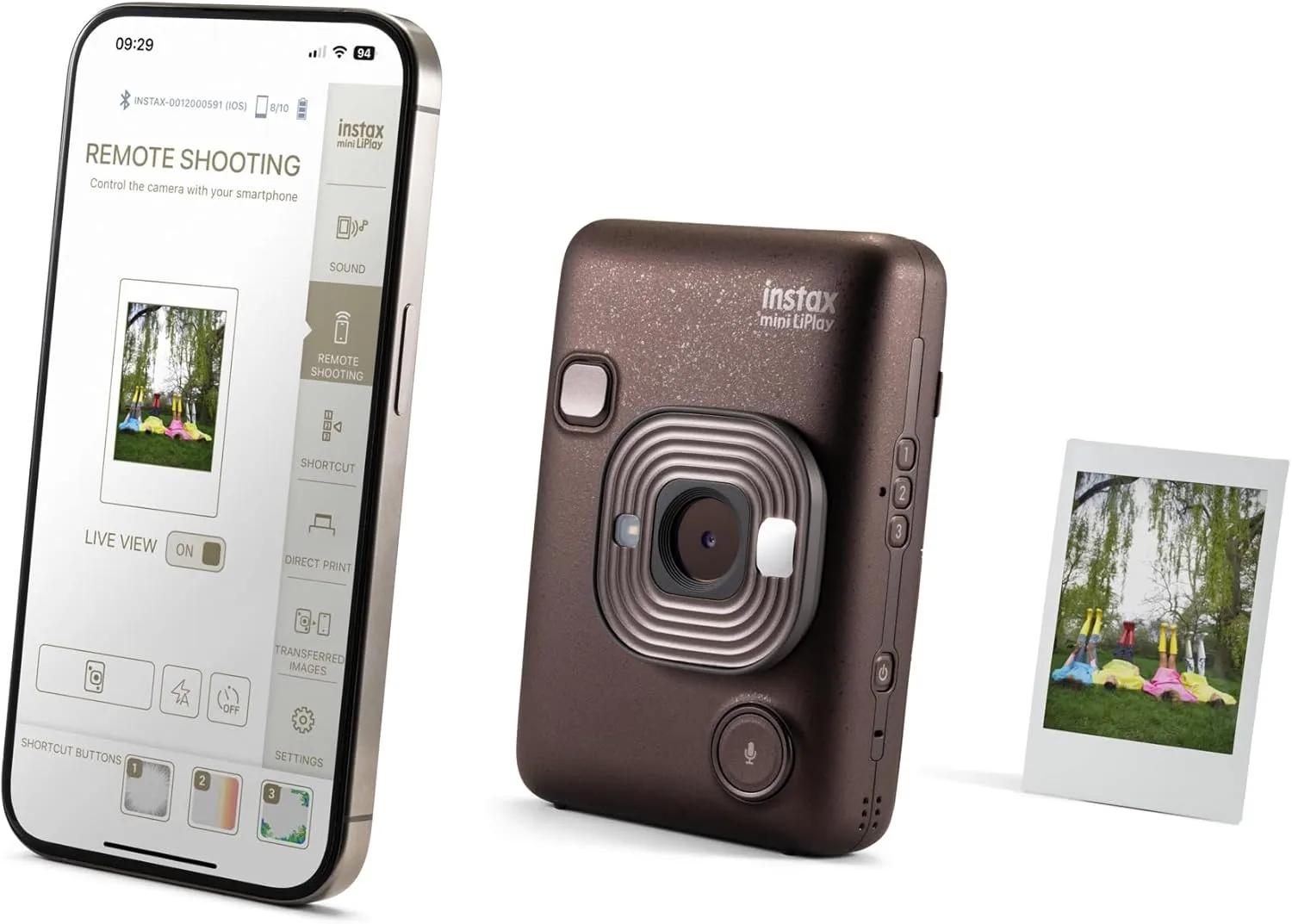 Fujifilm INSTAX Mini LIPLAY Hybrid Instant Camera - Deep Bronze