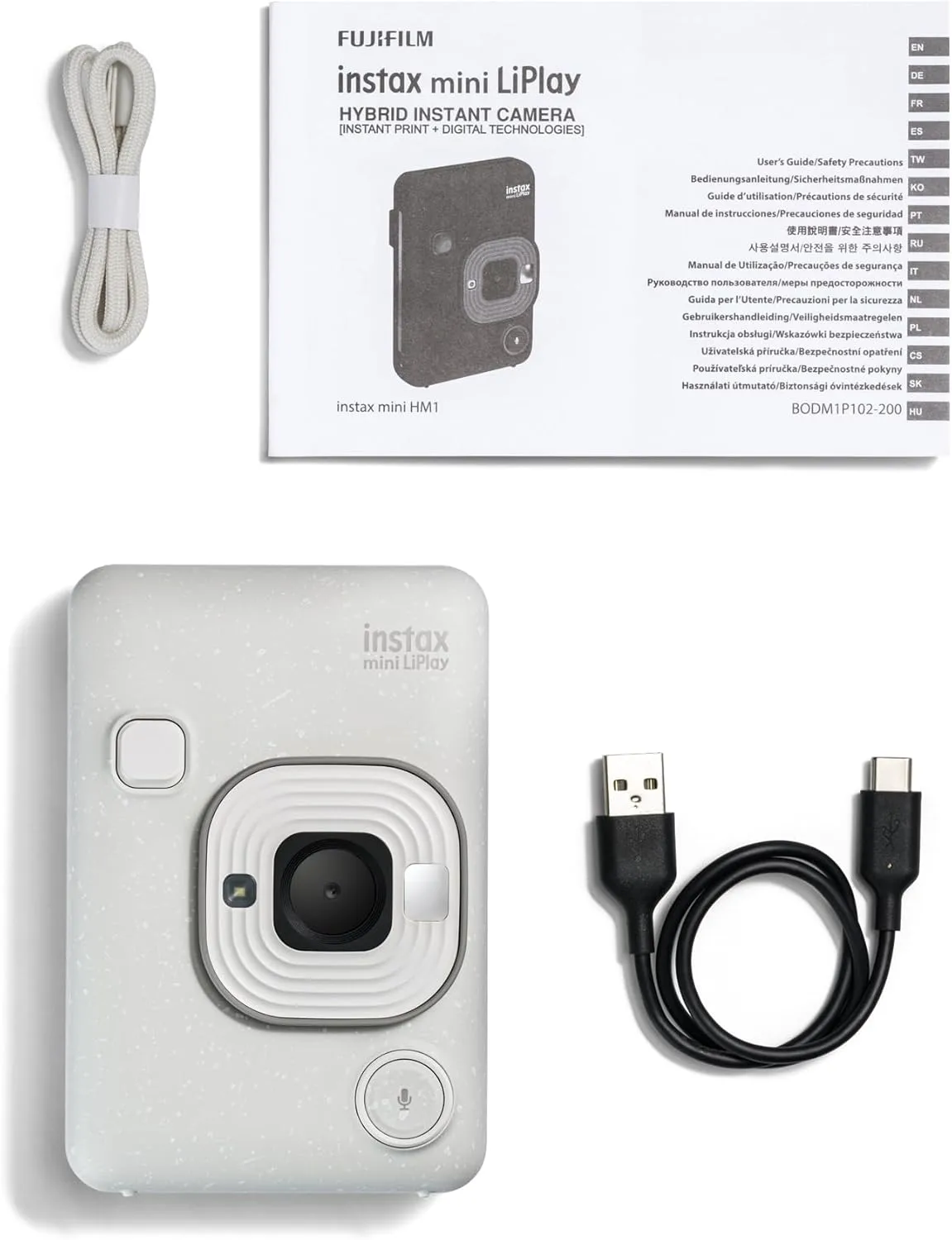Fujifilm INSTAX Mini LIPLAY Hybrid Instant Camera - Misty White
