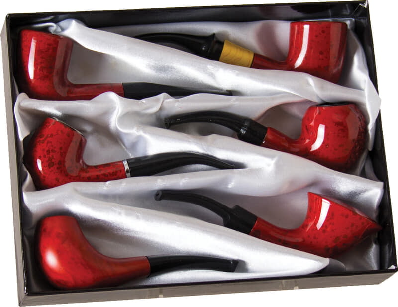SHERLOCK WOOD PIPE DISPLAY | 6CT