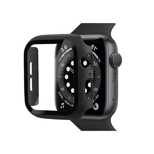 Case Avec Tempered Glass Full Protection Apple iWatch Series 40 Mm Noir