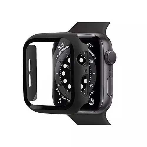Case Avec Tempered Glass Full Protection Apple iWatch Series 42 Mm Noir