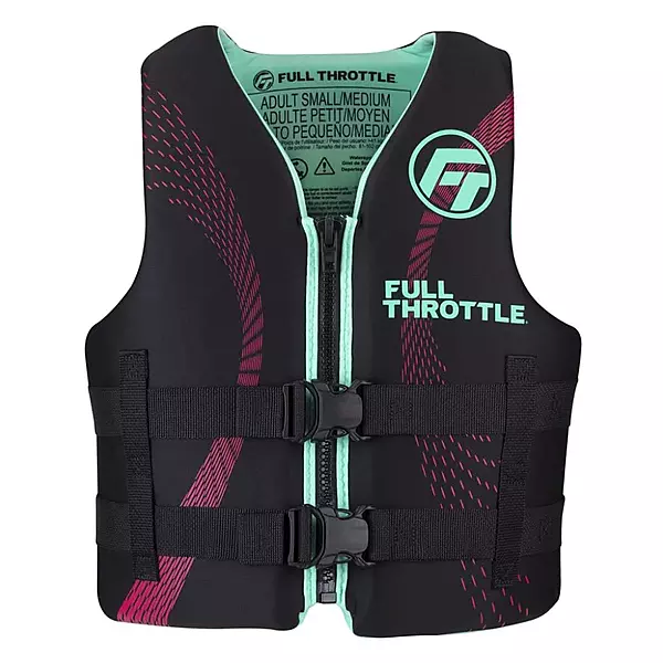 FULL THROTTLE Adult Rapid Dry Neoprene USCGA Life Jacket for Water Sports, PWC & Boats