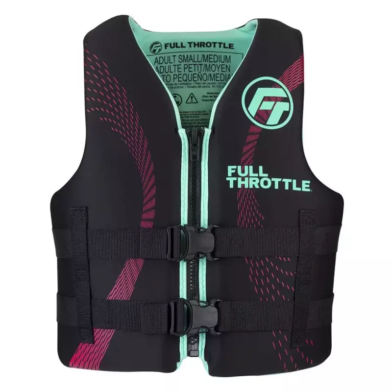 FULL THROTTLE Adult Rapid Dry Neoprene USCGA Life Jacket for Water Sports, PWC & Boats