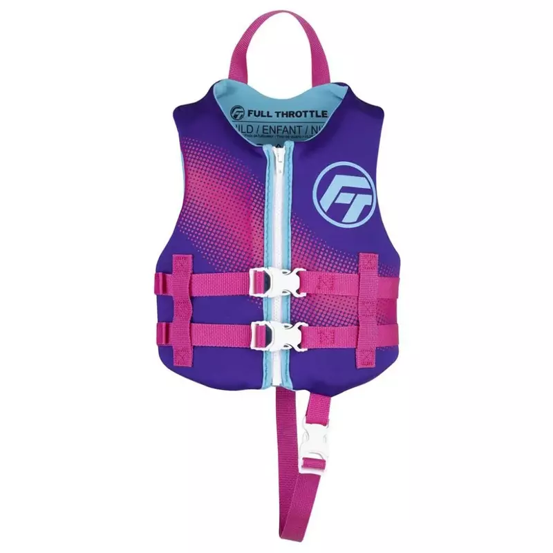 Full Throttle Child's Rapid Dry USCG Approved Life Jacket Purple Vest,Jacket