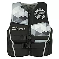 Full Throttle Men's Rapid-Dry Flex-Back Life Jacket - XL - Black/Grey