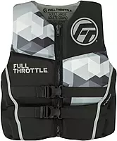 Full Throttle Men's Rapid-Dry Flex-Back Life Jacket - XL - Black/Grey