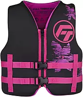 Full Throttle Youth Rapid-Dry Neoprene Life Jacket - Pink/Black