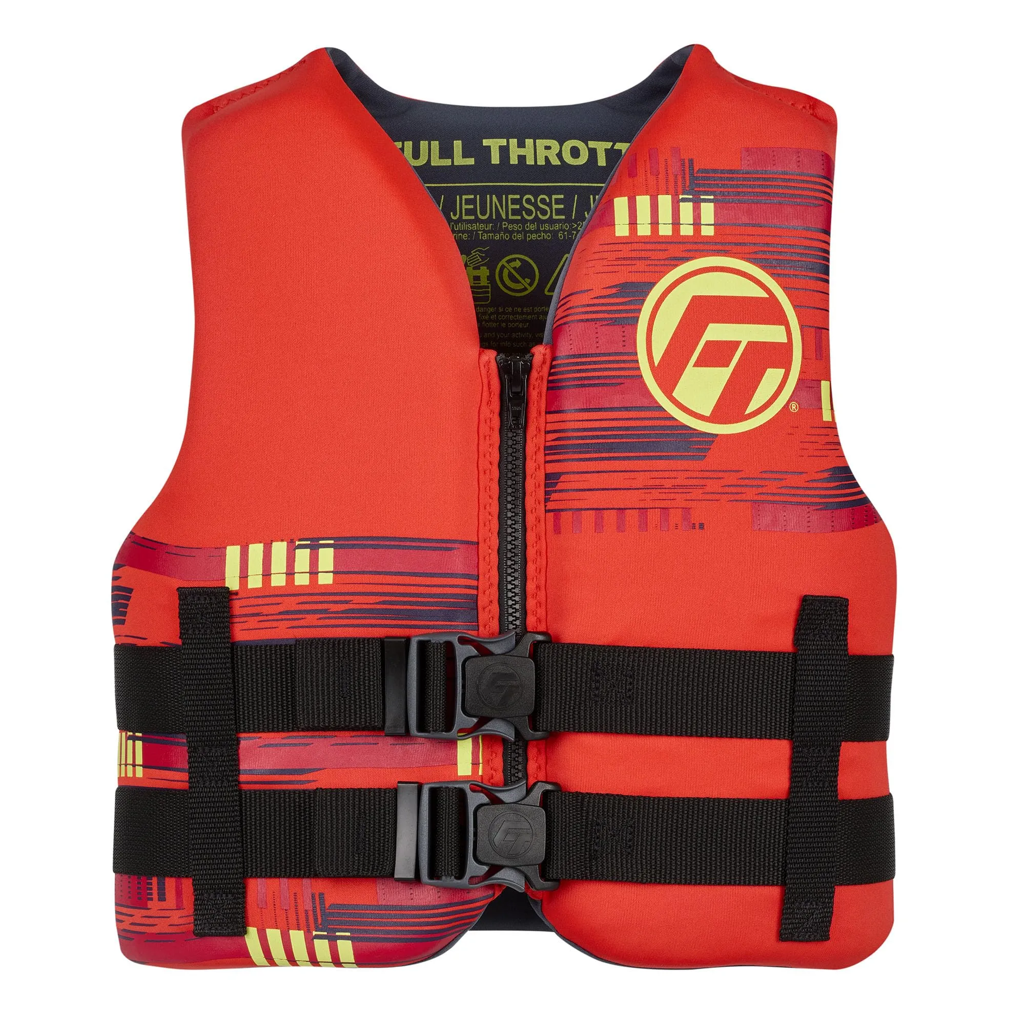 Full Throttle Youth Rapid-Dry Life Jacket U.S. Coast Guard and Transport Canada Approved for Youth 55-88 Pounds