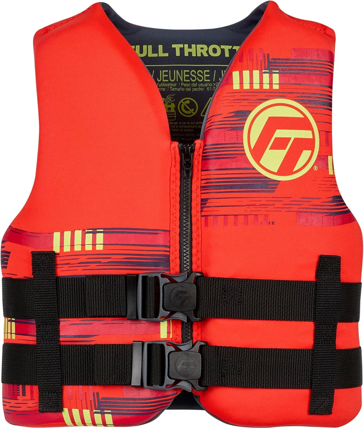 Full Throttle Youth Rapid-Dry Life Jacket U.S. Coast Guard and Transport Canada Approved for Youth 55-88 Pounds