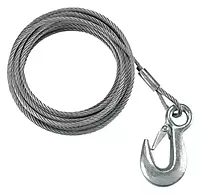 Fulton WC325 0100 Galvanized Steel Boat Winch Cable with Hook, 3/16 Inch x 25 Foot, 4,200 lbs. Breaking Strength