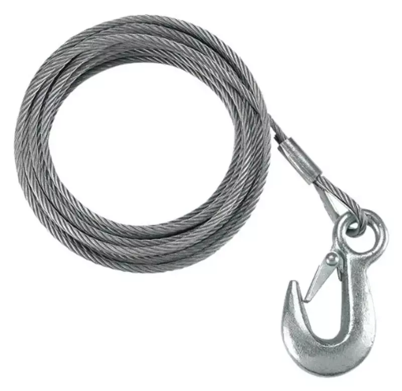 Fulton WC325 0100 Galvanized Steel Boat Winch Cable with Hook, 3/16 Inch x 25 Foot, 4,200 lbs. Breaking Strength