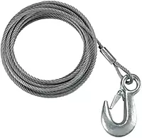 Fulton WC325 0100 Galvanized Steel Boat Winch Cable with Hook, 3/16 Inch x 25 Foot, 4,200 lbs. Breaking Strength