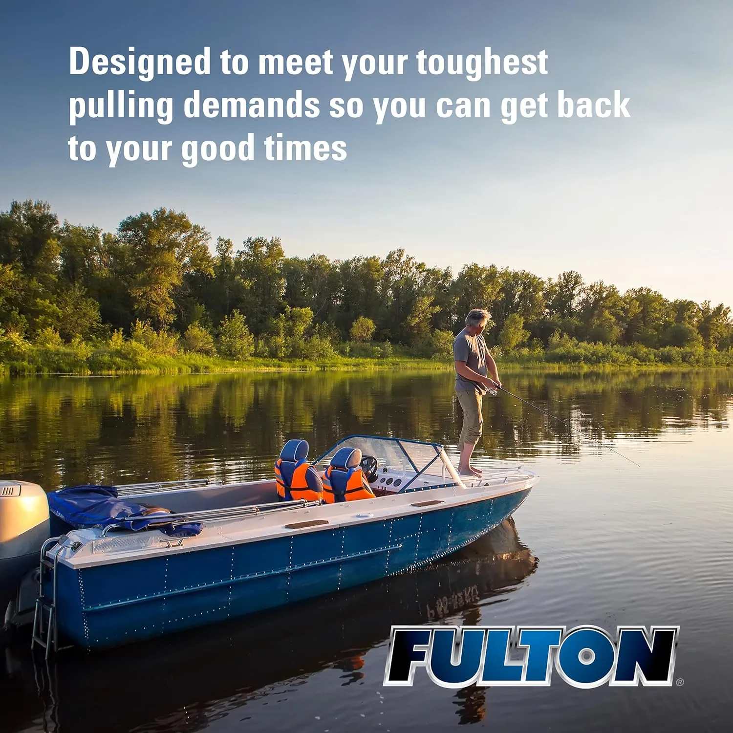 Fulton Bolt-On Square Tube Trailer Jack with Drop Leg and Sidewind Handle