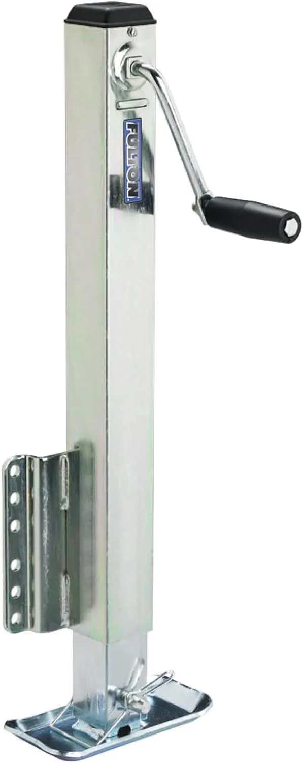 Fulton Bolt-On Square Tube Trailer Jack with Drop Leg and Sidewind Handle