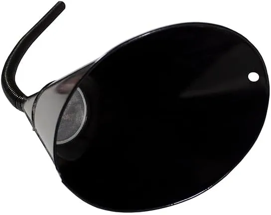 Funnel King 94492 2 Qt Transmission Funnel W/Flex Spout & Screen - Painted Black, Multicolor