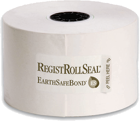 National Checking 1 Ply 15# Bond Register Rolls 44MM x 165' White Shrink Pack 5 / 10 cs