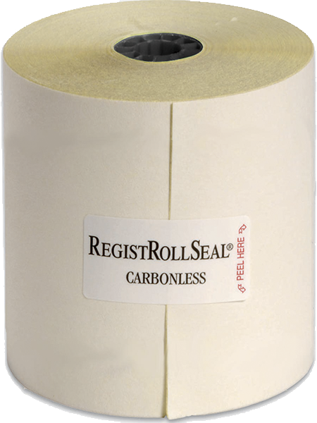 National Checking Carbonless Register Rolls 3" x 100' Shrink Pack W/C 2 Ply 30 / cs