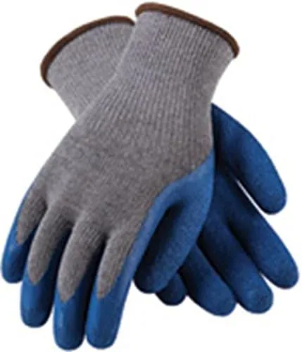 G-Tek 39-C1305/M Seamless Knit Cotton/Polyester Glove with Latex Crinkle Grip on Palm and Fingers, Regular Grade