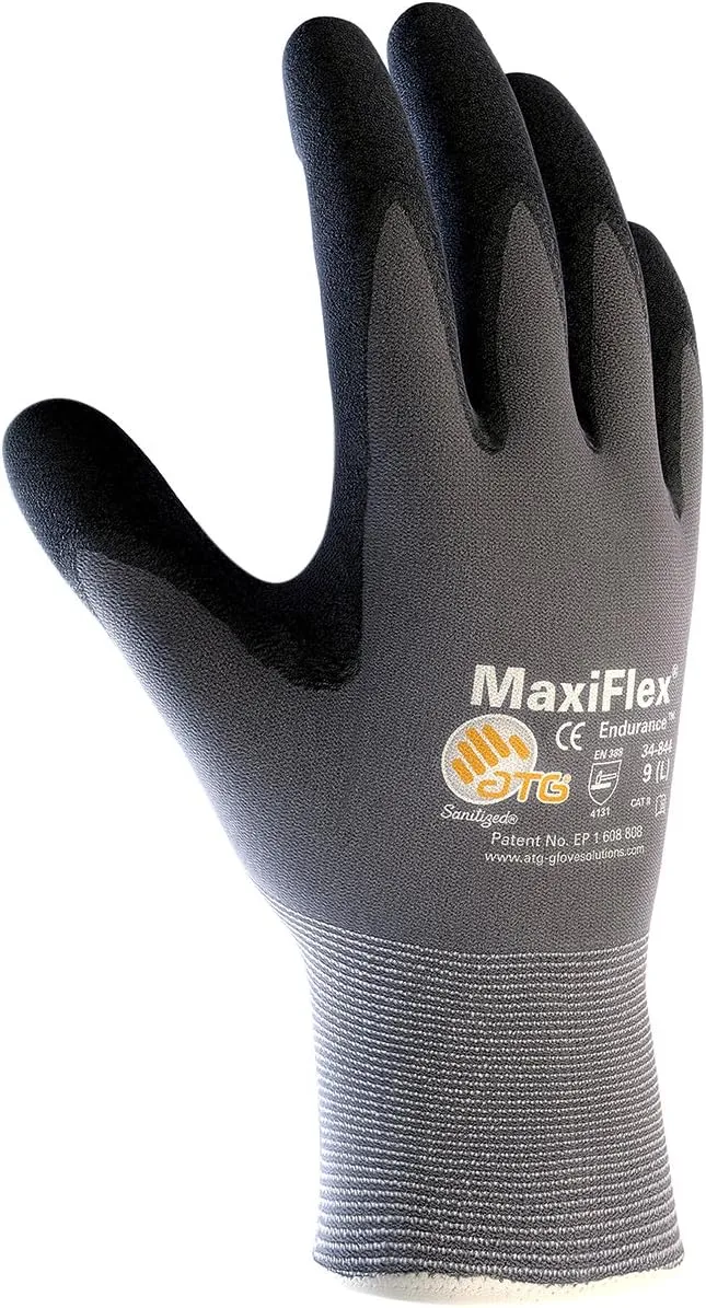 GP Polyurethane-Coated Nylon Gloves, EN388: 1111, 10" Long, Small, Gray, 12 Pairs