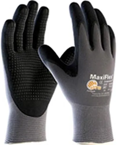 GP Polyurethane-Coated Nylon Gloves, EN388: 1111, 10" Long, Small, Gray, 12 Pairs