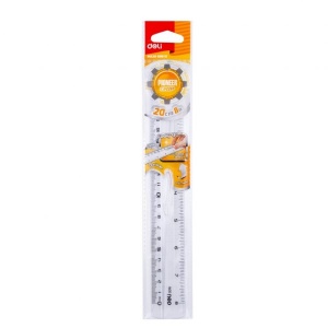 DELI G016 DURABLE EASY-GRAB RULER 20CM