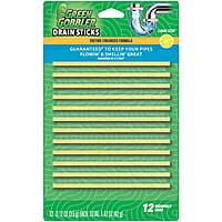 Green Gobbler Lemon Scent Drain Sticks Cleaner & Deodorizer - 12 Stick Pack