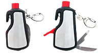 6 in 1 keychain with glass window breaker & LED torch