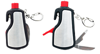 6 in 1 keychain with glass window breaker & LED torch