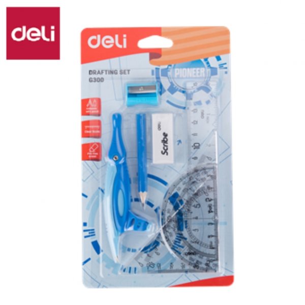 DELI G300 PIONEER DRAFTING SET - 8PCS