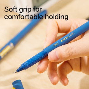 DELI G84 MATTE ARRIS GEL PEN 0.7MM SOFT-GRIP BL