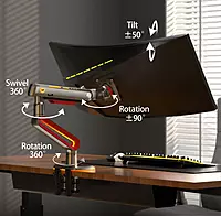 NB NORTH BAYOU L60 GAMING Monitor Stand ARM DESK MOUNT - 22-inch up to 60-inch Monitors