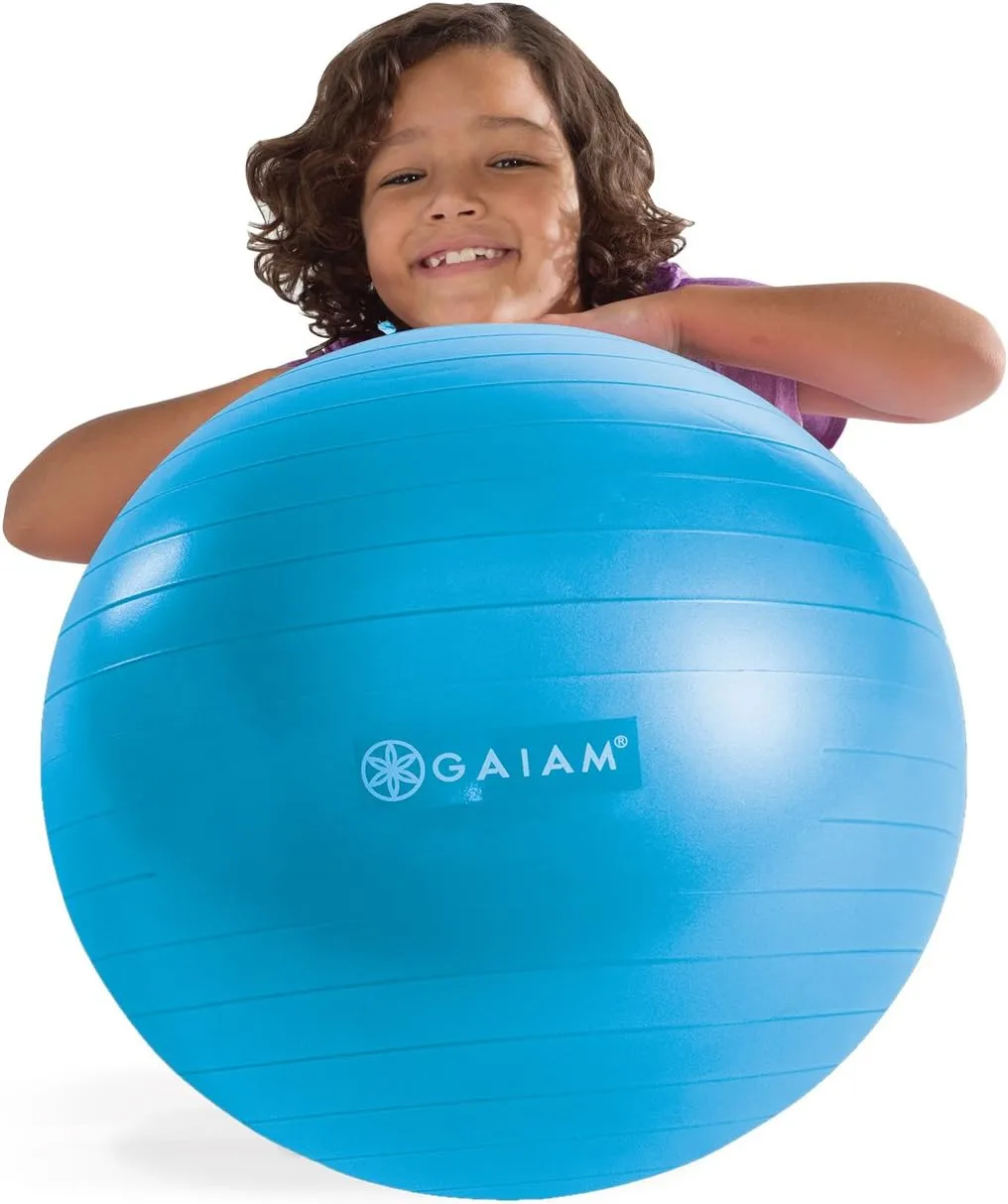 Gaiam Kids Balance Ball - Exercise Stability Yoga Ball, Kids Alternative Flexible Seating for Active Children in Home