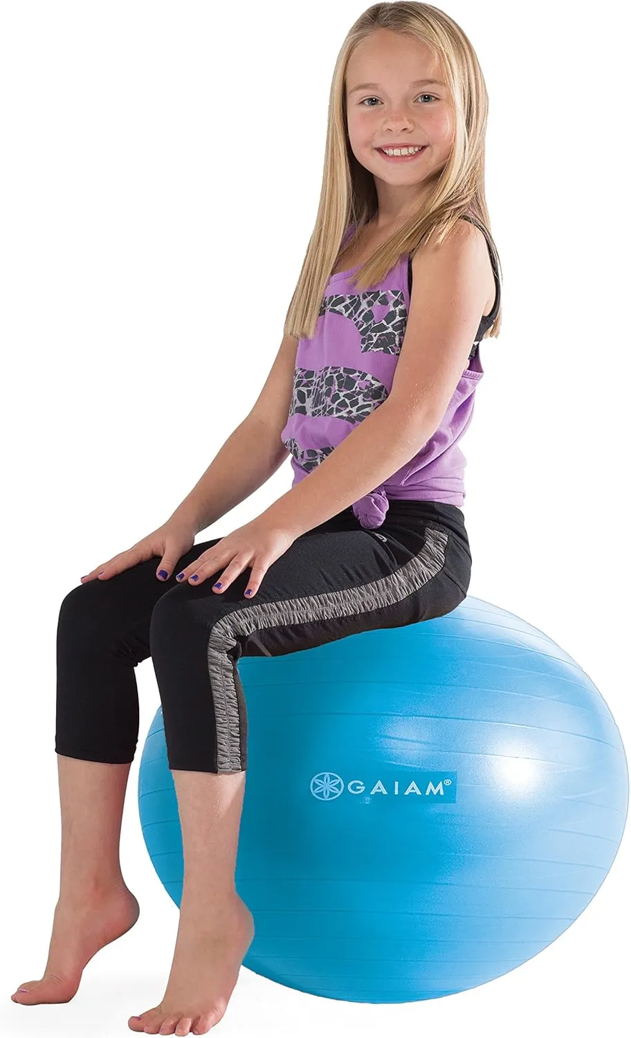 Gaiam Kids Balance Ball - Exercise Stability Yoga Ball, Kids Alternative Flexible Seating for Active Children in Home