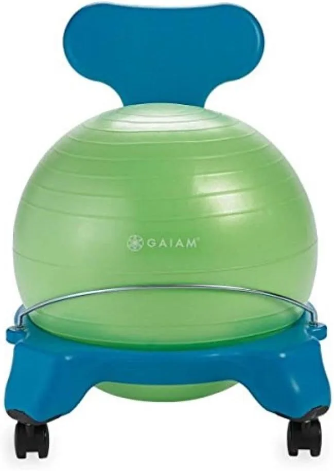 Gaiam Kids Balance Ball Chair - Classic Children's Stability Ball Chair