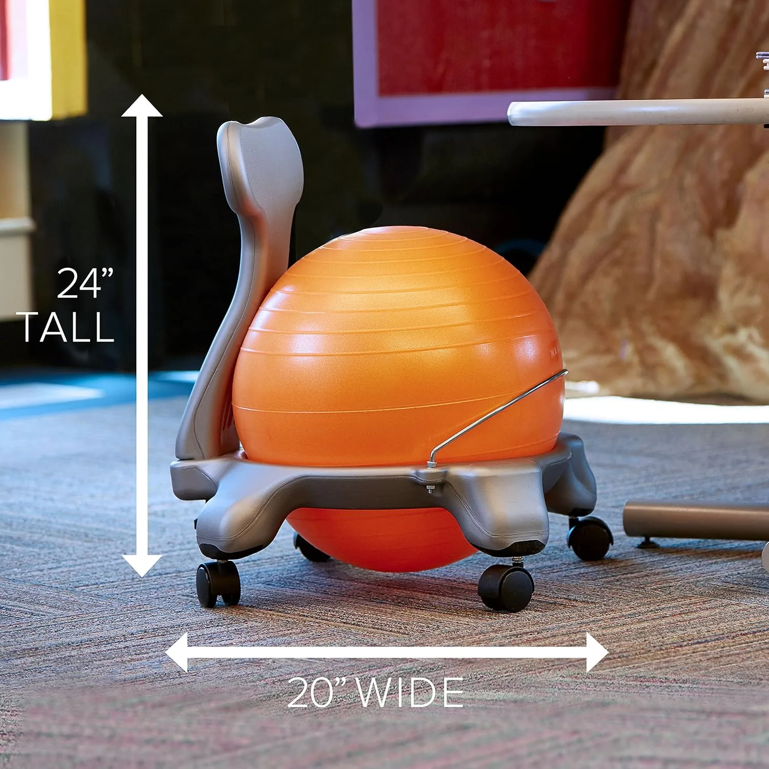 Gaiam Kids Balance Ball Chair - Classic Children's Stability Ball Chair