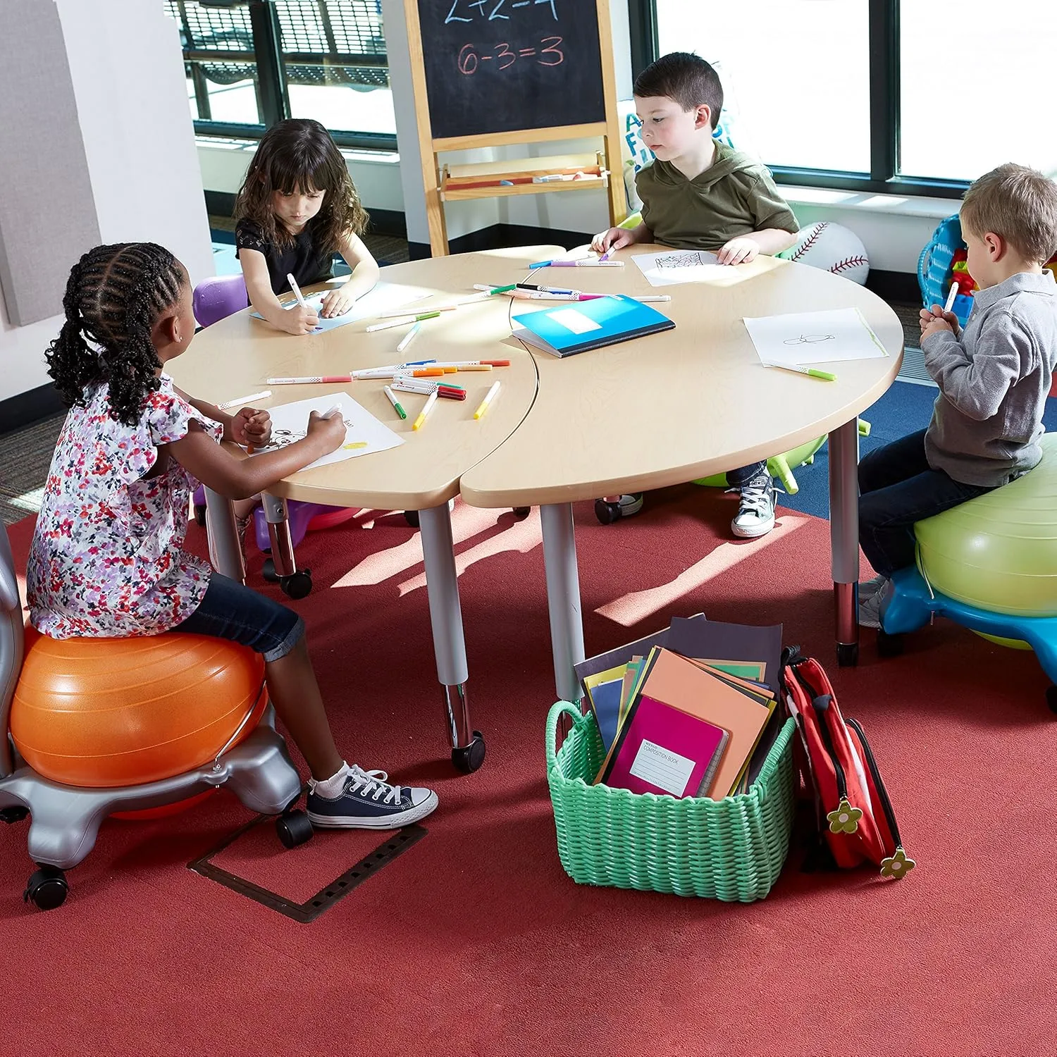 Gaiam Kids Balance Ball Chair - Classic Children's Stability Ball Chair