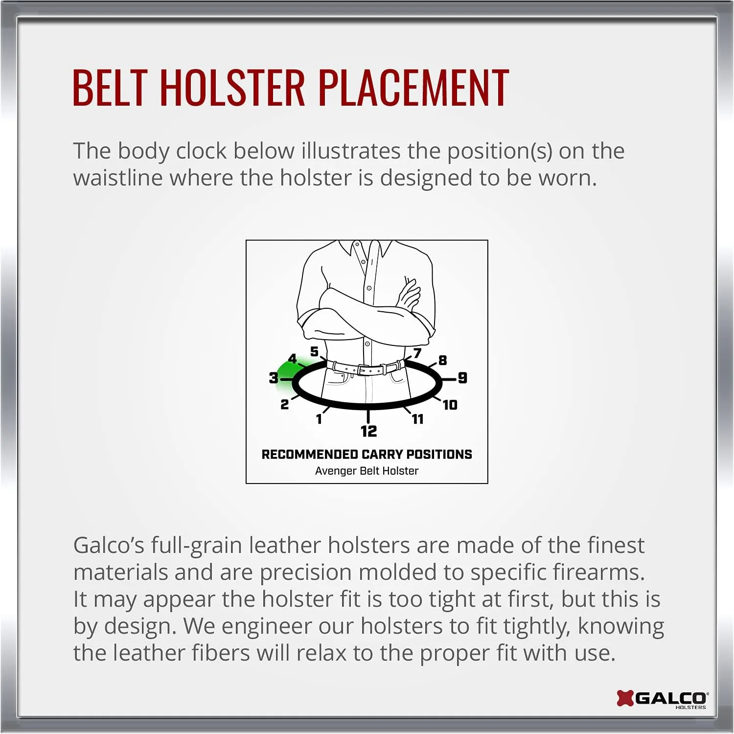 Galco Avenger Belt Holster
