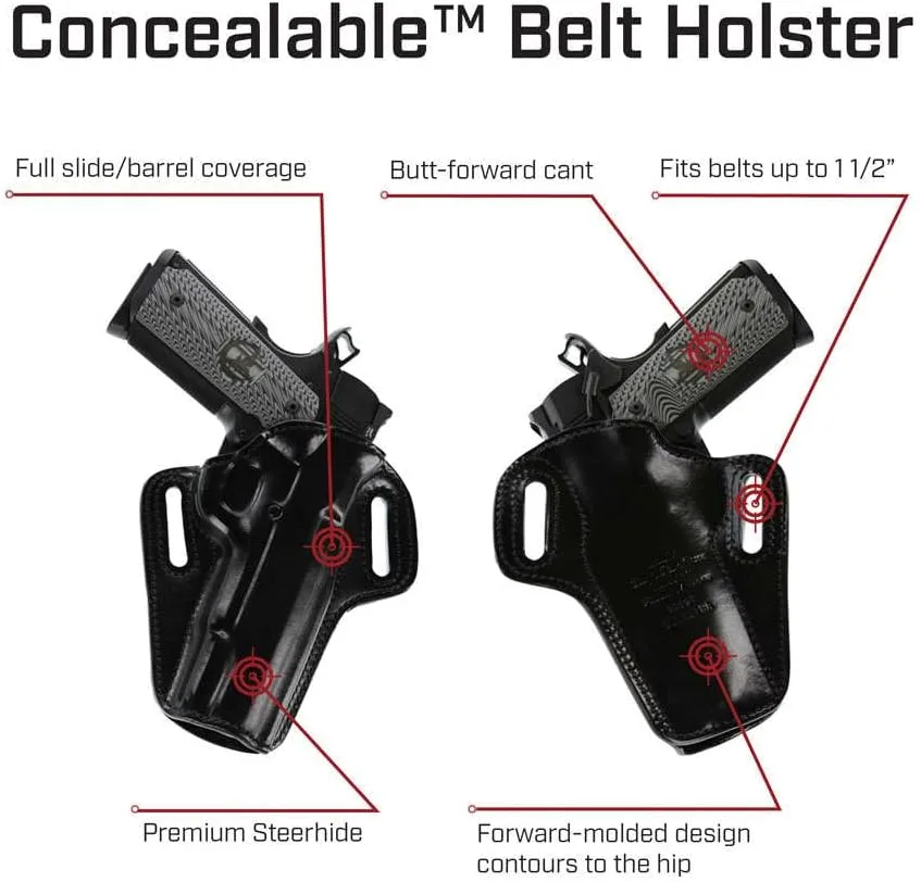 GALCO Concealable Leather Belt Holster