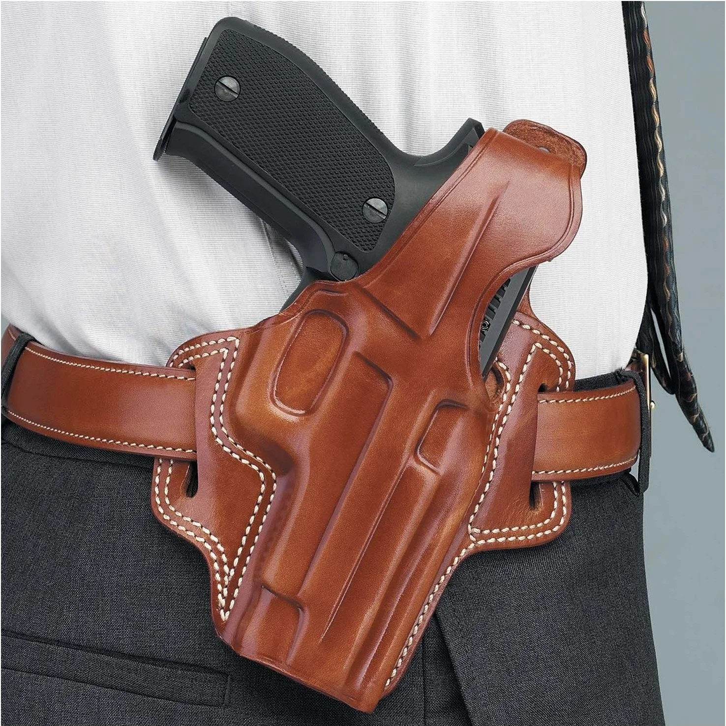 GALCO FLETCH High Ride OWB Leather Belt Holster