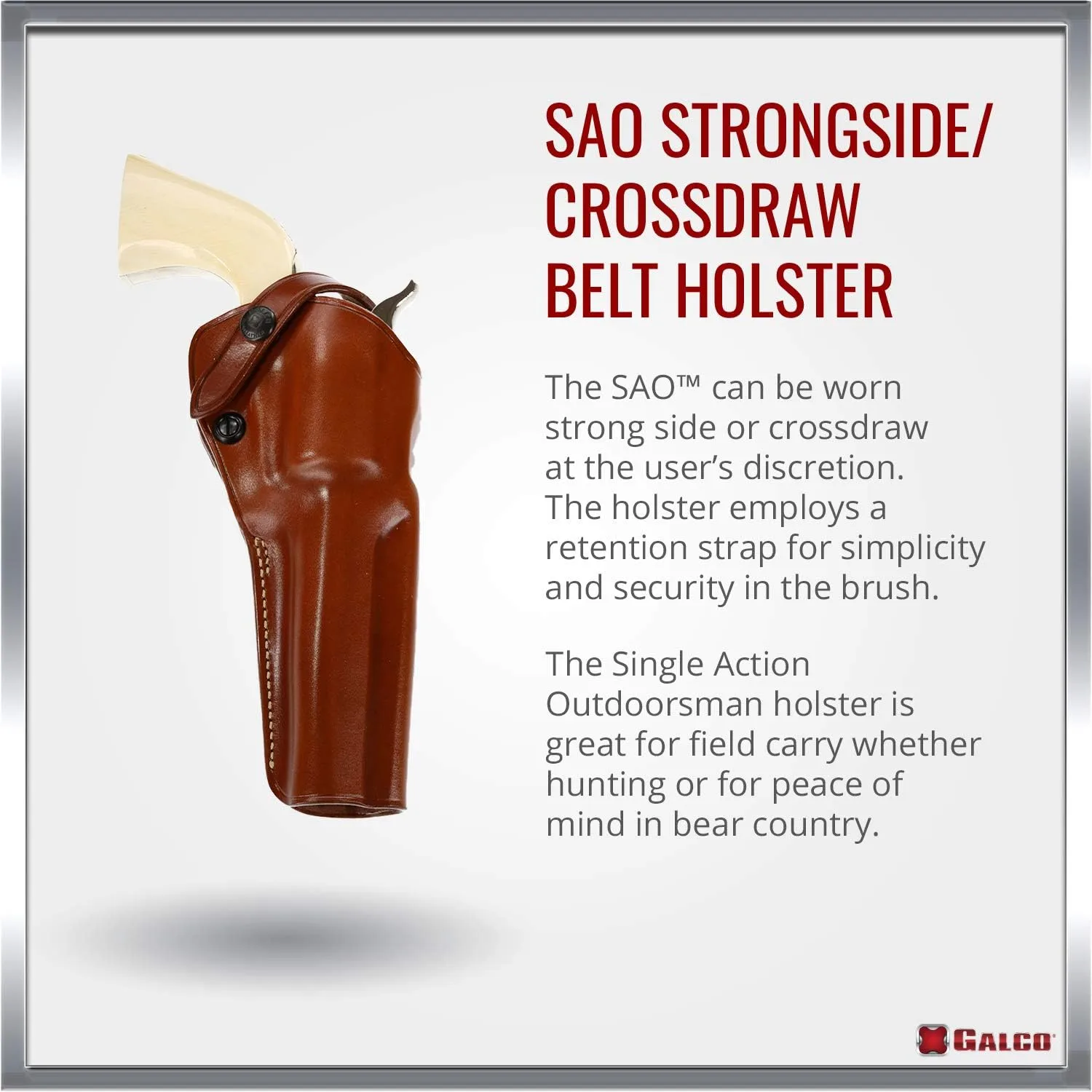GALCO SAO Single Action Outdoorsman Holster