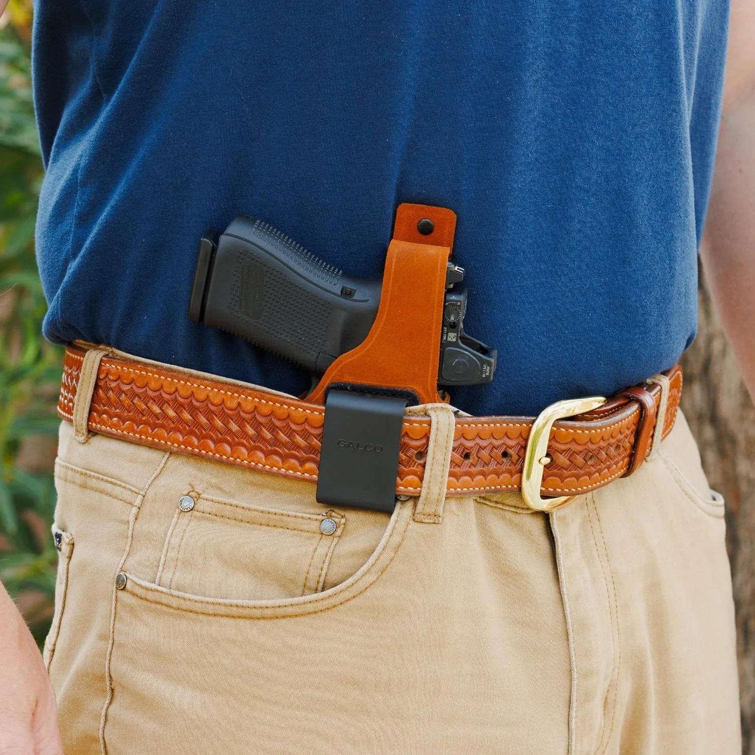 Galco Waistband IWB Belt Holster - Premium Center Cut Steerhide, Fits Belts up to 1 3/4"