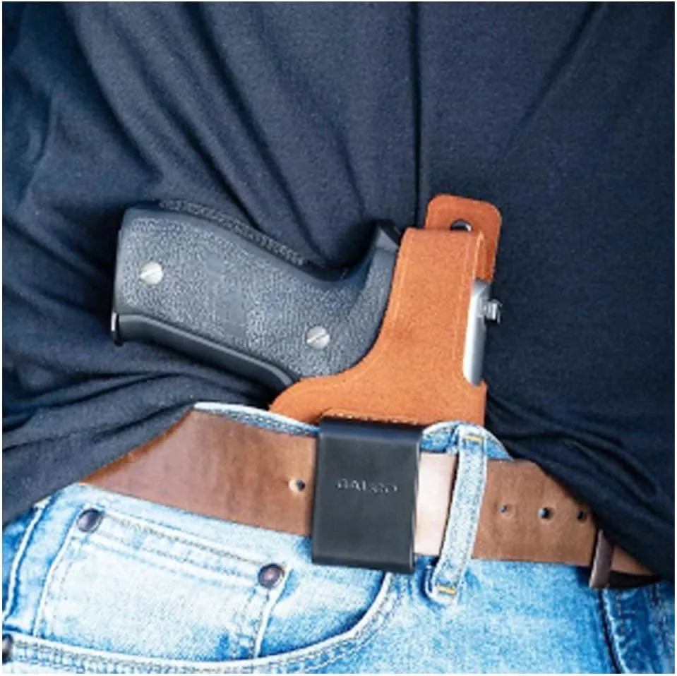 Galco Waistband IWB Belt Holster Compatible with Glock 19/19X/23/31/45 withwo Red Dot - Premium Center-Cut Steerhide