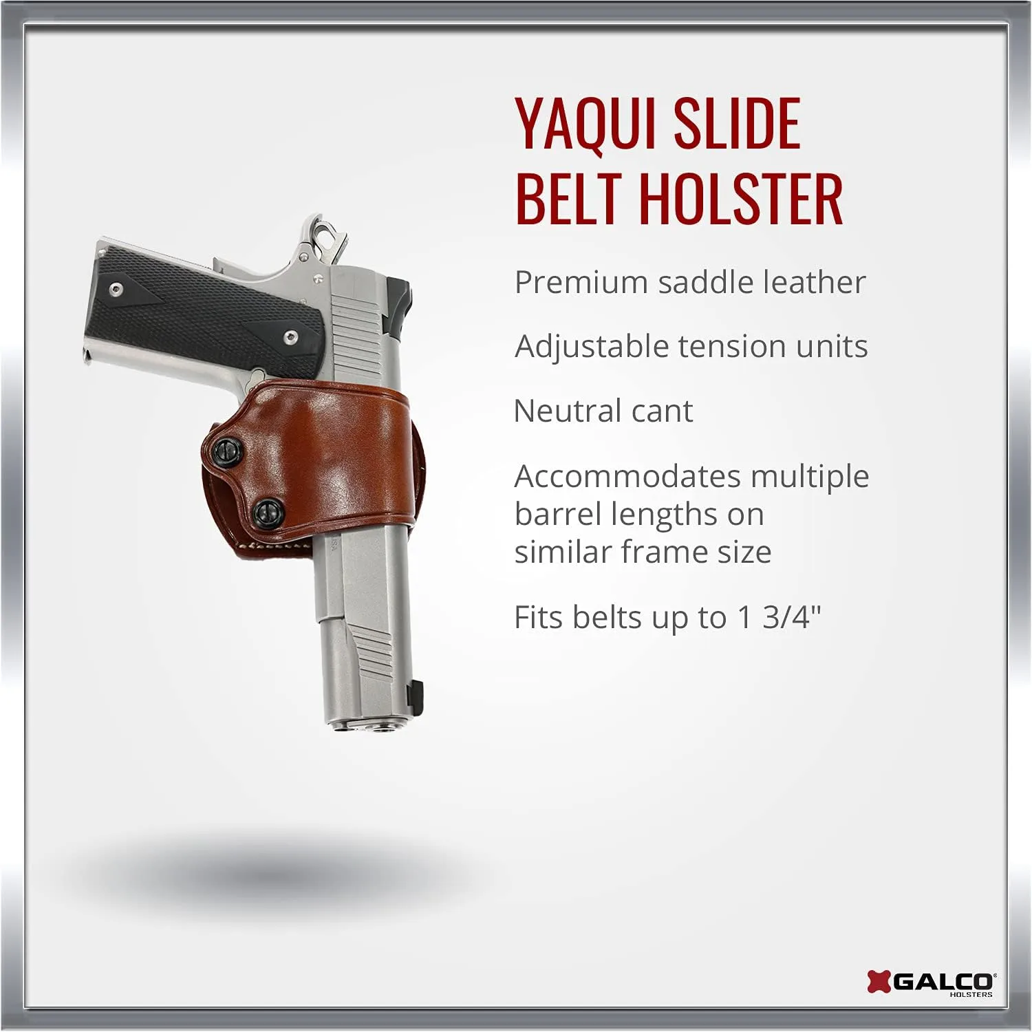GALCO Yaqui Slide Leather Belt Holster