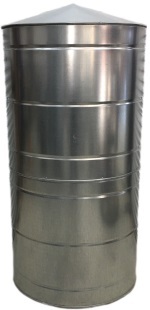 Texas Metal Tanks 300 Gallon Steel Rainwater Tank | 36" × 90" | Galvanized Water Storage