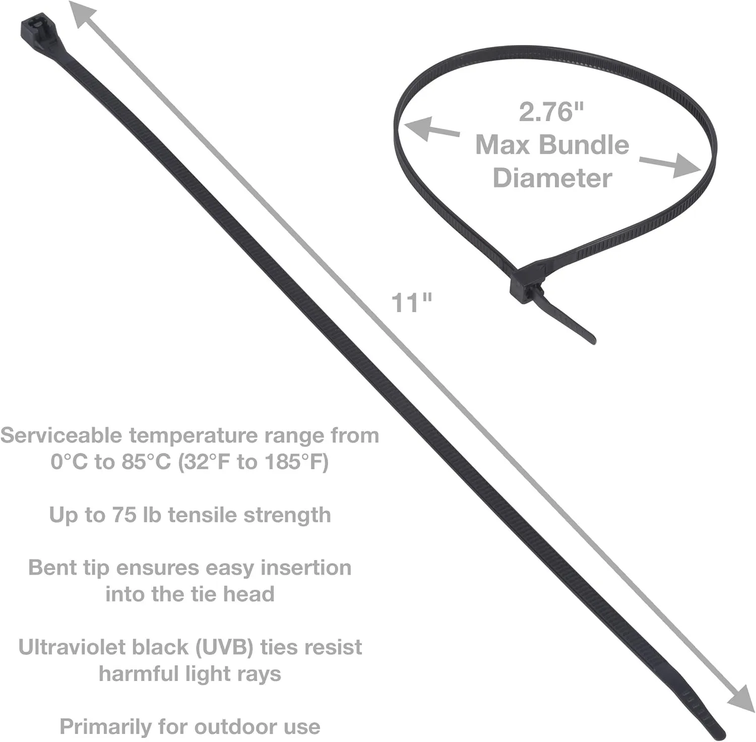 GARDNER BENDER Nylon 6/6 Cable Ties