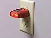 Gardner Bender GFI-3501 Ground Fault Receptacle Tester & Circuit Analyzer, 110-125V AC, 7 LED Tests (Red)