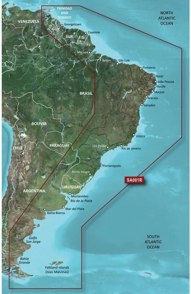 Garmin BlueChart g3 HD - HXSA001R - South America East Coast - microSD /SD