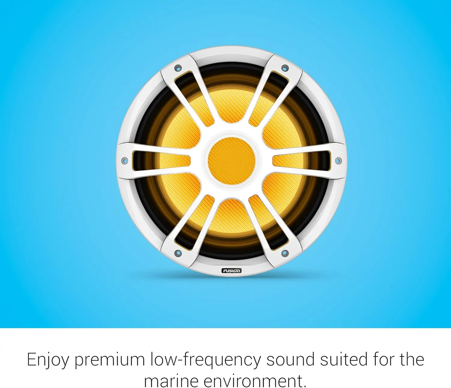 Garmin Fusion® Signature Series 3i Marine Subwoofers, 12" 1400-watt CRGBW Sports White Marine Subwoofer