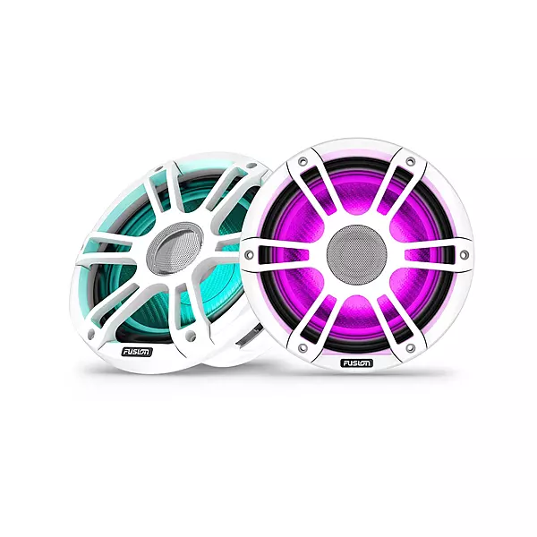 Garmin Fusion® Signature Series 3i Marine Coaxial Speakers, 8.8" 330-watt CRGBW Coaxial Sports White Marine Speakers (Pair)