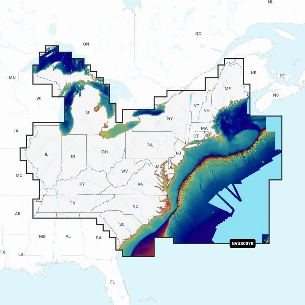 Garmin 010-C1291-00 Navionics Vision+ U.S. East - Lakes, Rivers and Coastal Marine Charts microSD/SD and One-Year